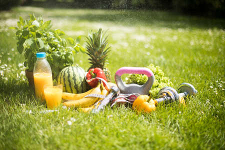 Fitness food outdoorの写真素材