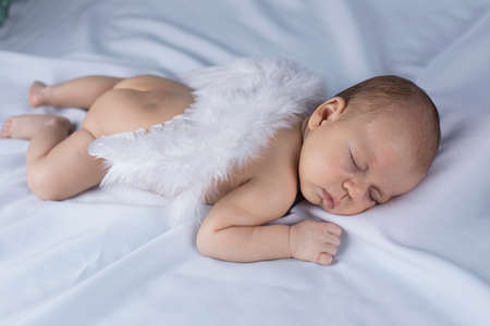 Angel, baby sleepingの写真素材