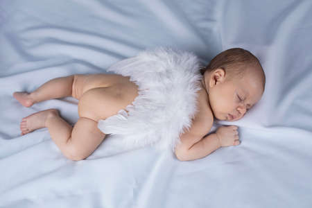 Angel, baby sleepingの写真素材