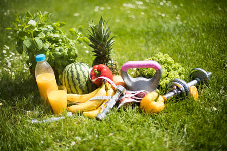 Fitness food outdoorの写真素材