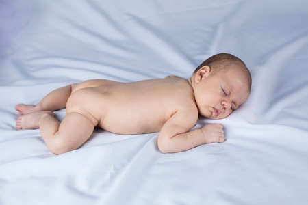 Adorable baby sleepingの写真素材