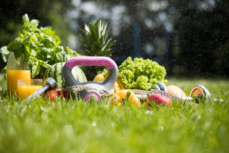 Fitness food outdoorの写真素材