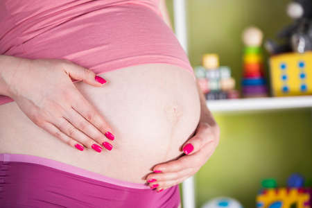Beautiful Pregnant Woman bellyの写真素材