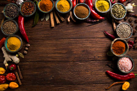 Frame, Herbs and spicesの写真素材