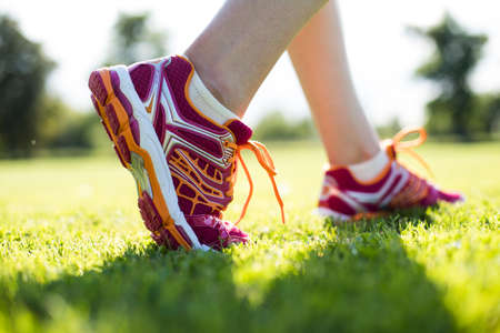 Fitness woman running, Training and healthy lifestyleの写真素材