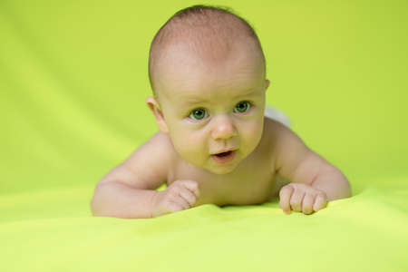 Crawling baby boyの写真素材