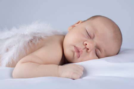 Angel, baby sleepingの写真素材