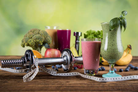 Cocktails with fresh fruits, Vitamin and Fitnessの写真素材