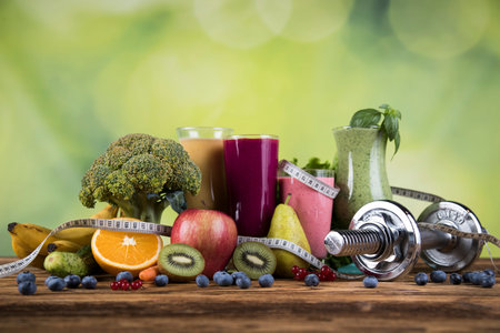 Protein shakes, sport and fitnessの写真素材