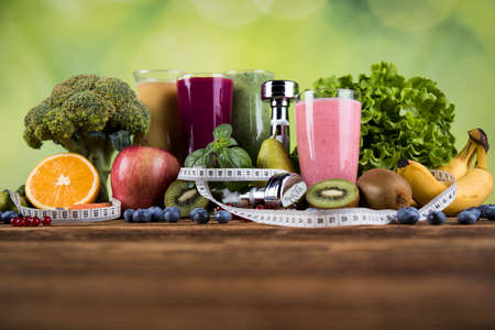 Cocktails with fresh fruits, Vitamin and Fitnessの写真素材