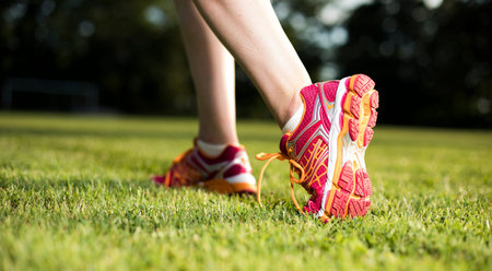 Fitness woman running, Training and healthy lifestyleの写真素材