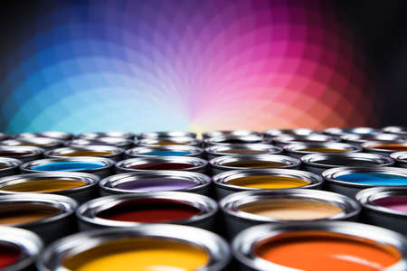 Color palette, can backgroundの写真素材