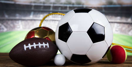 Sport equipment and ballsの写真素材