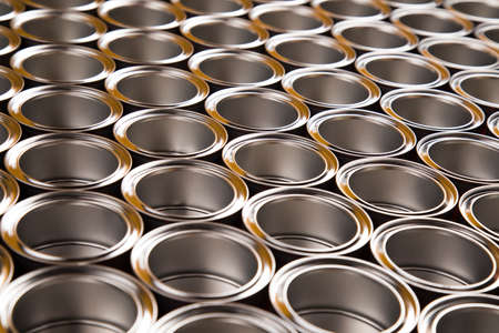 Metal tin paint cansの写真素材