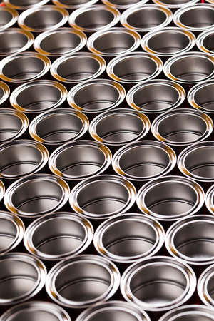 Metal tin paint cansの写真素材