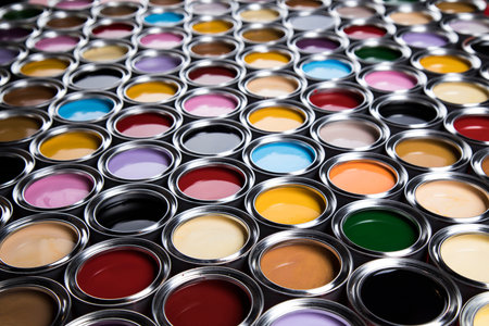 Color palette, can backgroundの写真素材