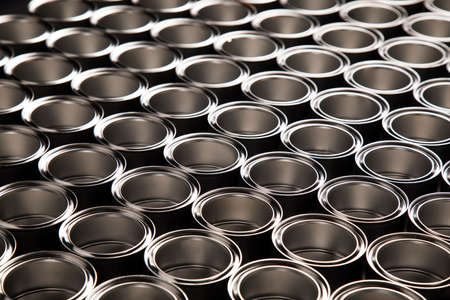 Metal tin paint cansの写真素材