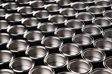 Metal tin paint cansの写真素材