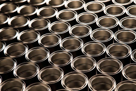 Metal tin paint cansの写真素材