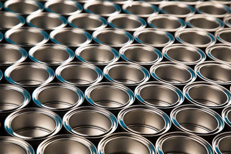 Metal tin paint cansの写真素材