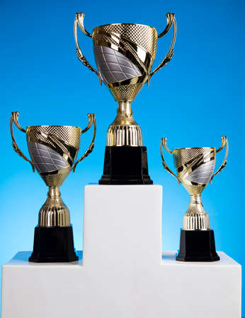 Winner podium sports symbolsの写真素材
