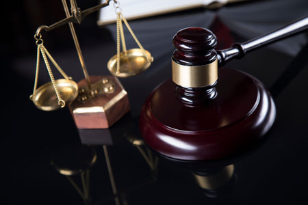 Law theme, mallet of the judge