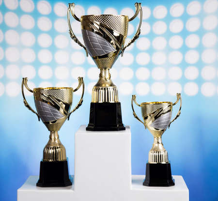 Winner podium sports symbolsの写真素材