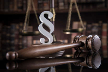 Paragraph, Gavel, Mallet of justice conceptの写真素材