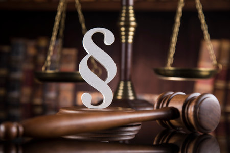 Mallet, Law, legal code of justice concept, paragraph sign