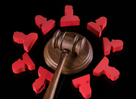 People, Wooden gavel barrister, justice conceptの写真素材