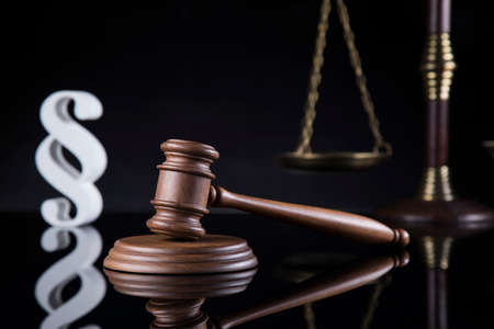 Paragraph, Gavel, Mallet of justice conceptの写真素材