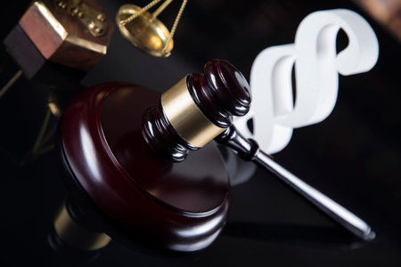 Mallet, Law, legal code of justice concept, paragraph signの写真素材