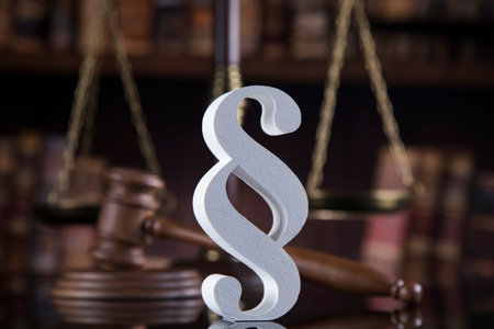 Mallet, Law, legal code of justice concept, paragraph sign