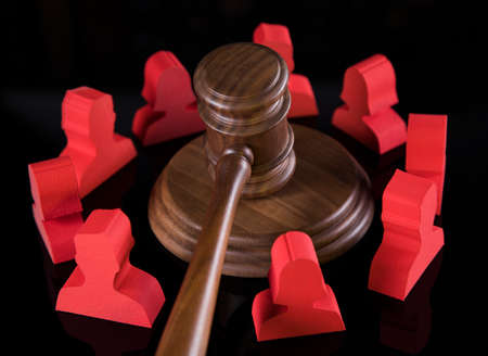 People, Wooden gavel barrister, justice conceptの写真素材