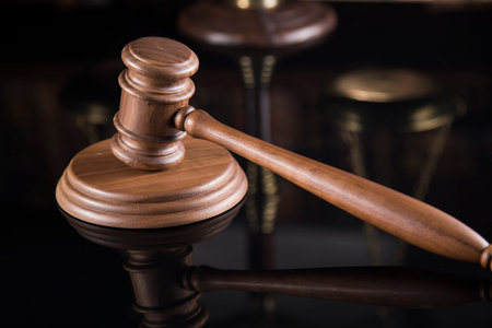 Mallet, legal code and statue of justice, Law conceptの写真素材