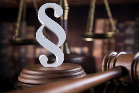 Paragraph, Gavel, Mallet of justice conceptの写真素材