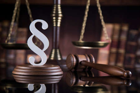 Mallet, Law, legal code of justice concept, paragraph signの写真素材