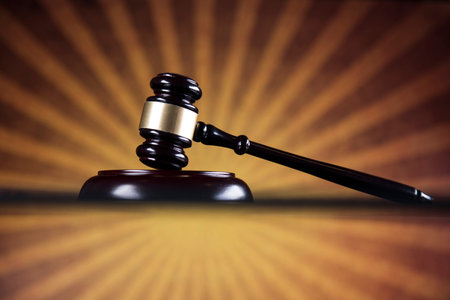 Law wooden gavel barrister, justice concept, legal system concept