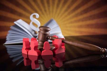 People,  law concept, Wooden gavel