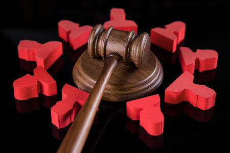 People, Wooden gavel barrister, justice concept