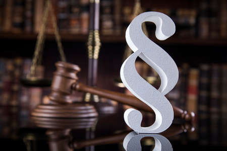 Mallet, Law, legal code of justice concept, paragraph signの写真素材