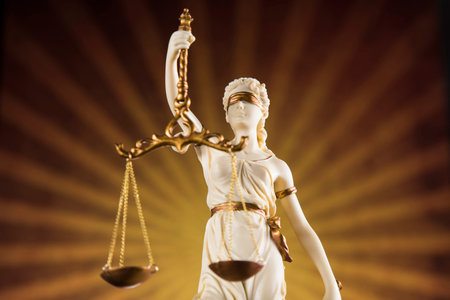 God of law, Statue of lady justiceの写真素材