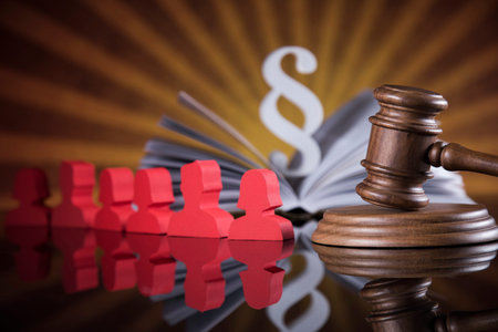 People,  law concept, Wooden gavel