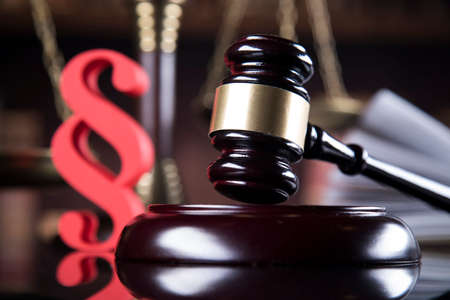 Book, Gavel, Mallet of justice conceptの写真素材