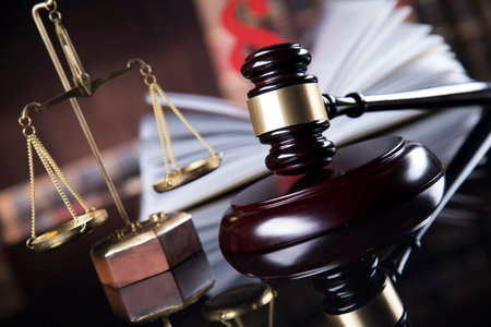 Law theme, mallet of the judge