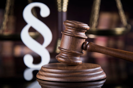 Mallet, Law, legal code of justice concept, paragraph sign