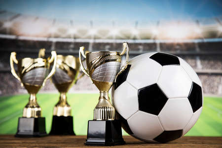 Balls in sport, Trophy and championship conceptの写真素材