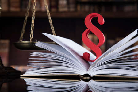 Book, Law, legal code of justice conceptの写真素材