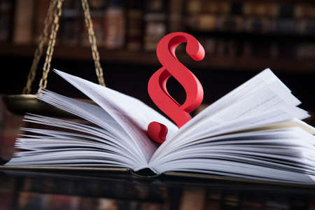 Book, Law, legal code of justice conceptの写真素材
