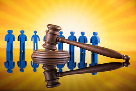 People law concept, Wooden gavel